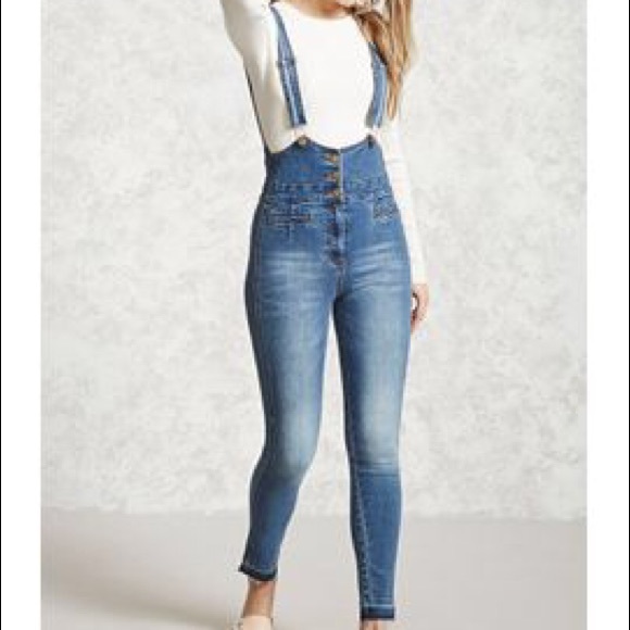 forever 21 jean overalls